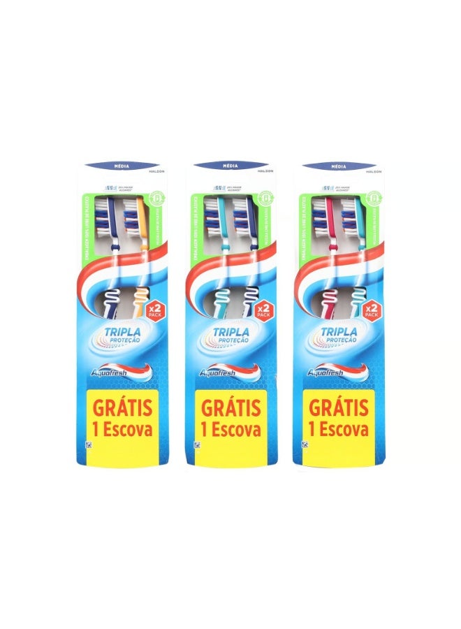 Aquafresh Triple Protection Medium Toothbrush x2 - Image 1