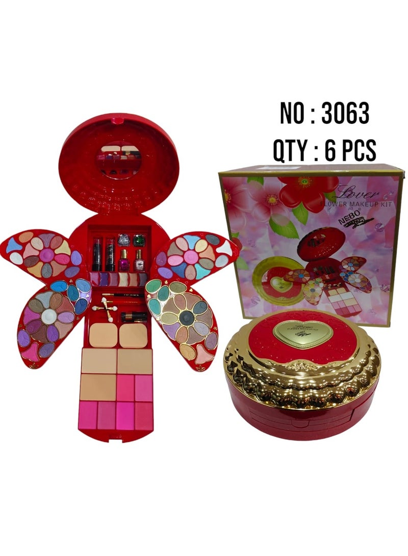 All-in-one multipurpose red makeup kit