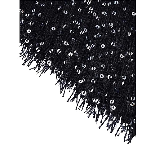Nimiman Belly Dancing Belt Colorful Waist Chain Belly Dance Hip Scarf Belt (Black) - Image 4