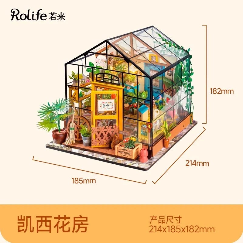 Rolife 2026 in Stock Official Rolife Emily Flower Shop DIY Cottage Assembly Miniature Scene Building Blocks Birthday Gift, 01 - Image 3