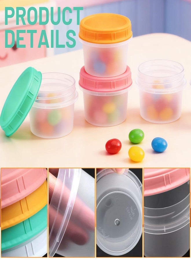 ISUSSER 12 Pack Freezer Containers with Screw On Lids, 6oz Stackable Reusable Food Storage Container, Airtight Plastic Storage Containers with Twist Top Lids for Food Sauce Jello Soup - Image 3