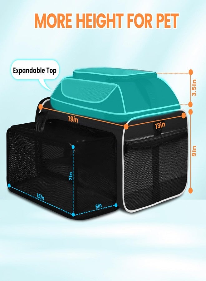 Petskd Top and Side Expandable Pet Carrier 19x13x9 Inches Southwest Allegiant Airlines Approved, Soft-Sided Carrier for Small Dog Under 12 lbs and Large Cat Under 15 lbs(Black) - Image 3