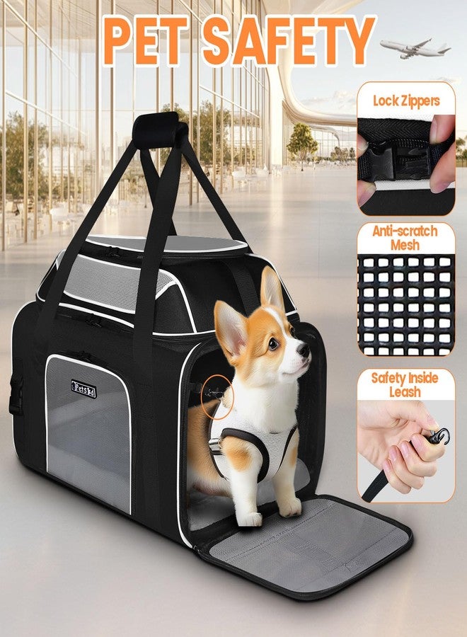 Petskd Top and Side Expandable Pet Carrier 19x13x9 Inches Southwest Allegiant Airlines Approved, Soft-Sided Carrier for Small Dog Under 12 lbs and Large Cat Under 15 lbs(Black) - Image 5