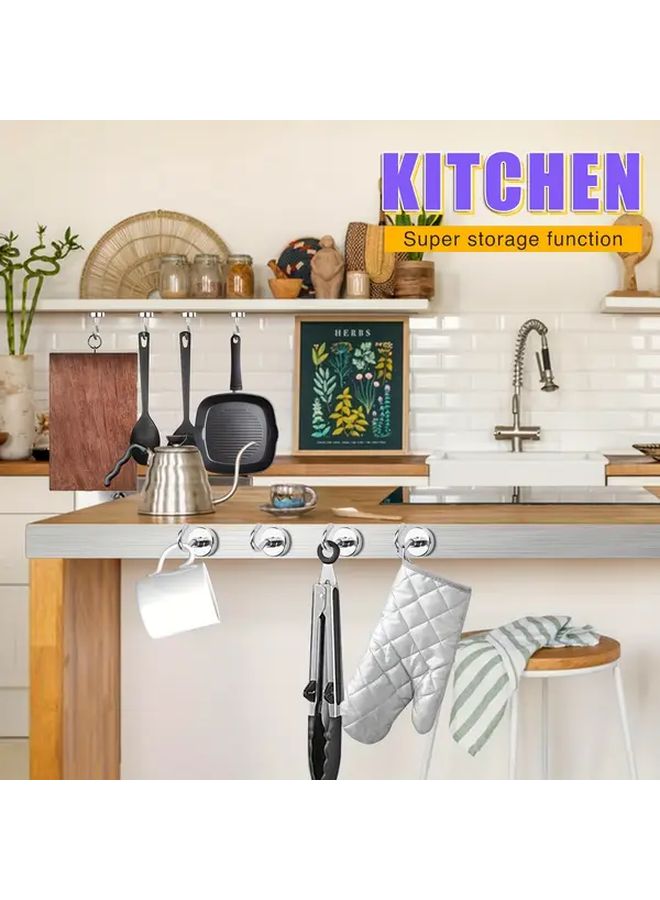 12 Pcs Argent Heavy Duty Magnetic Hooks Ceiling Mounted UV Resistant Easy Install - Image 5