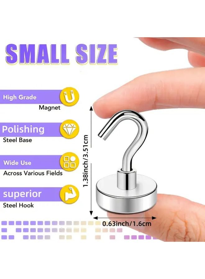 12 Pcs Argent Heavy Duty Magnetic Hooks Ceiling Mounted UV Resistant Easy Install - Image 4