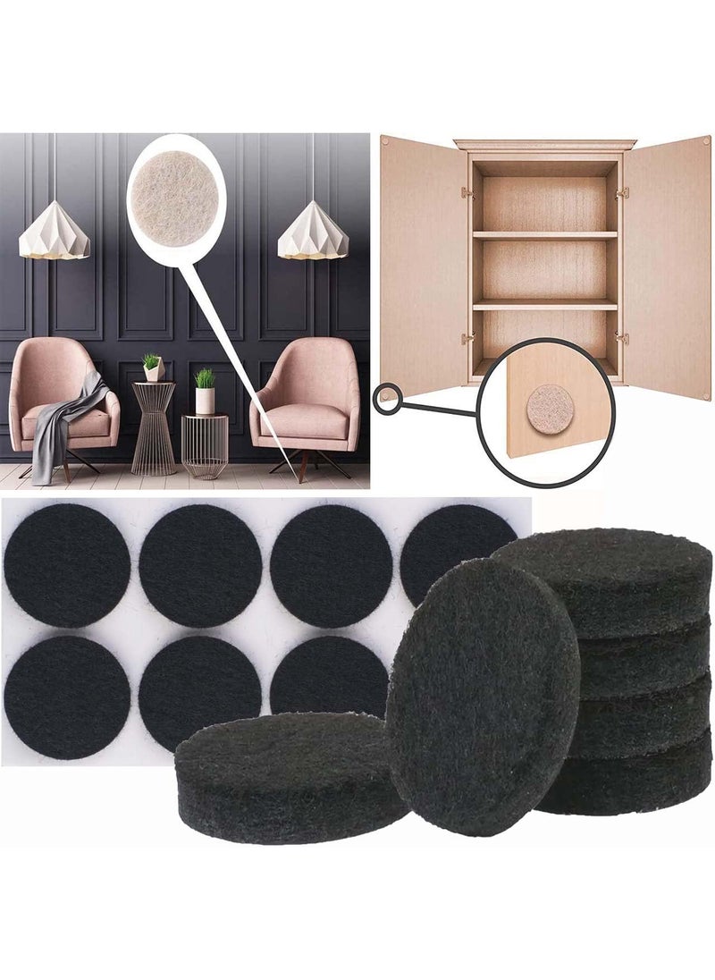 DIY Crafts - DIY Crafts 72 Pcs, 15mm, Black, Felt Pads, Self-Adhesive Furniture Pads for Hardwood Floors Furniture Feet Wood Floors Best Furniture Pads Floors Protect Your Hard Floors! (Black) (72, 15mm) - Image 1