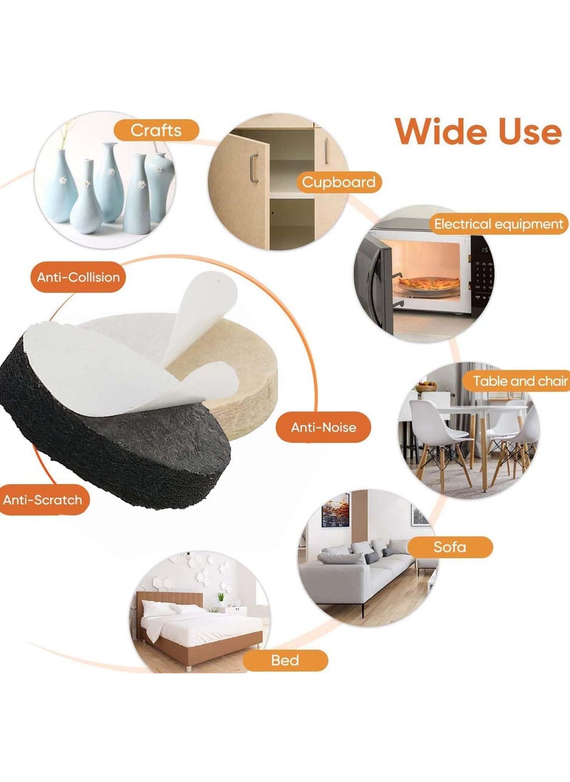 DIY Crafts - DIY Crafts 72 Pcs, 15mm, Black, Felt Pads, Self-Adhesive Furniture Pads for Hardwood Floors Furniture Feet Wood Floors Best Furniture Pads Floors Protect Your Hard Floors! (Black) (72, 15mm) - Image 1