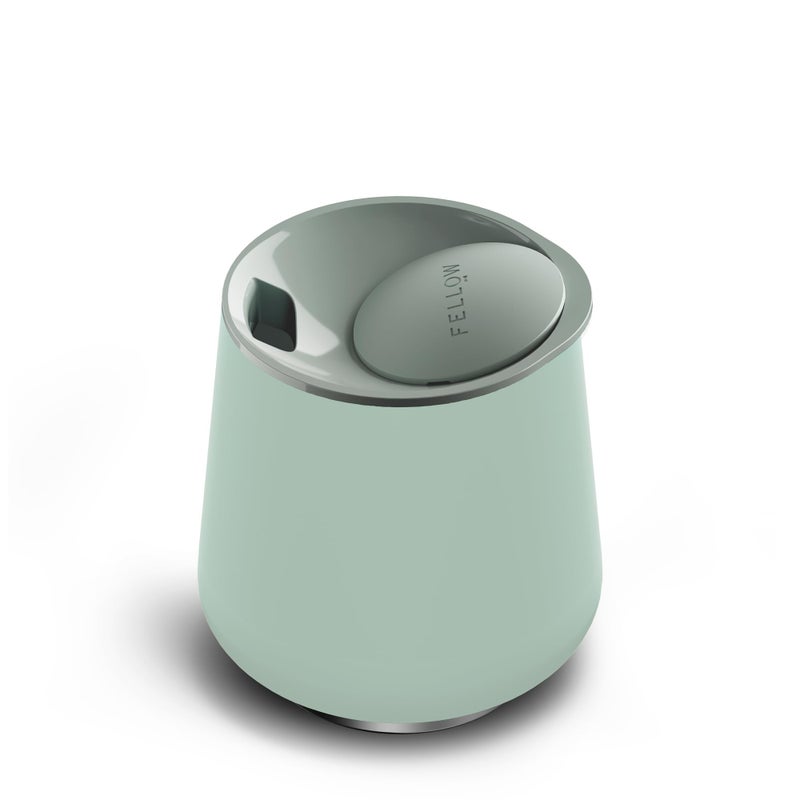 Fellow 12 oz Ruby Wine Tumbler  Insulated Stainless Steel Wine and Cocktail Tumbler with Ceramic Interior and Swivel Pebble Lid Mint Chip