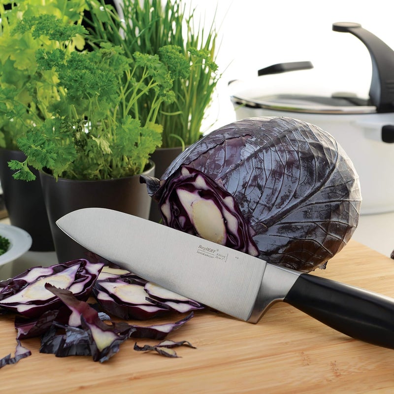 BergHOFF Essentials Chef's Knife 18 cm Stainless Steel with Comfort Grip - Black - Image 2
