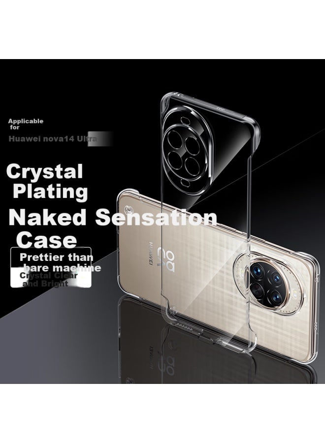 Sidefu Phone Case For Huawei Nova 14 Ultra, Borderless Protective Cover For Nova 14 Ultra, Ultra-thin Semi-enclosed High-end Simple Style, Bare Phone Feel, Hard Shell For Men And Women - Transparent