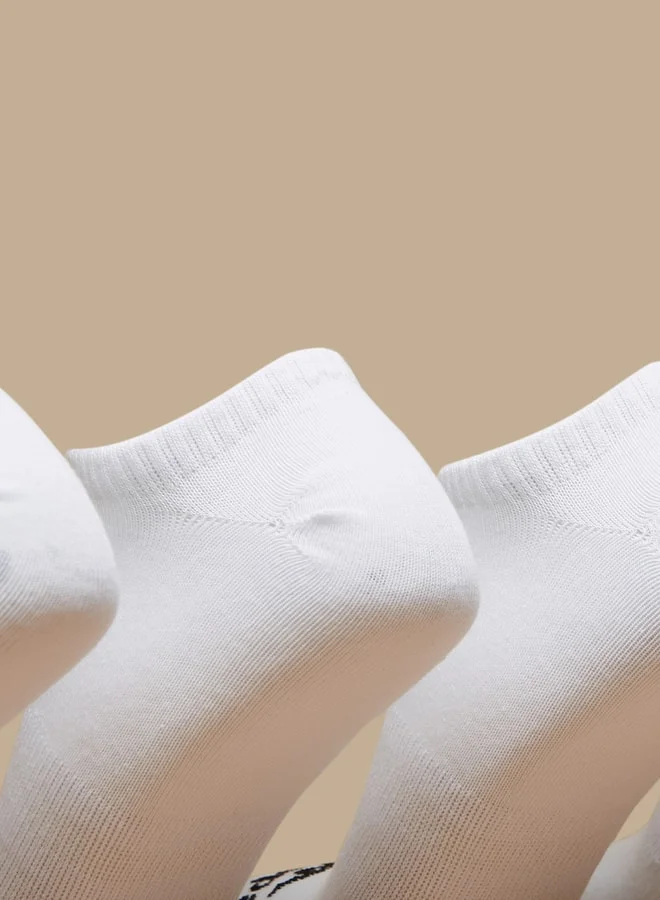 Kappa WHITE Men's Logo Detail Ankle Length Sports Socks - Set of 6 for Men | Best Price UAE