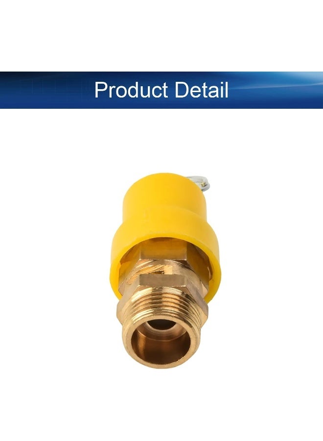 Biella Oil-Free Air Compressor Safety Valve  Yellow Brass Relief Valve For Maximum Protection (1/2 Inch) - Image 3
