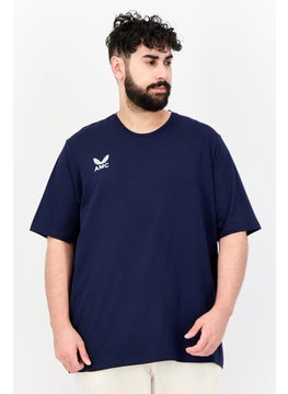 Men Sportswear Fit Short Sleeves Training T-Shirt, Navy Blue