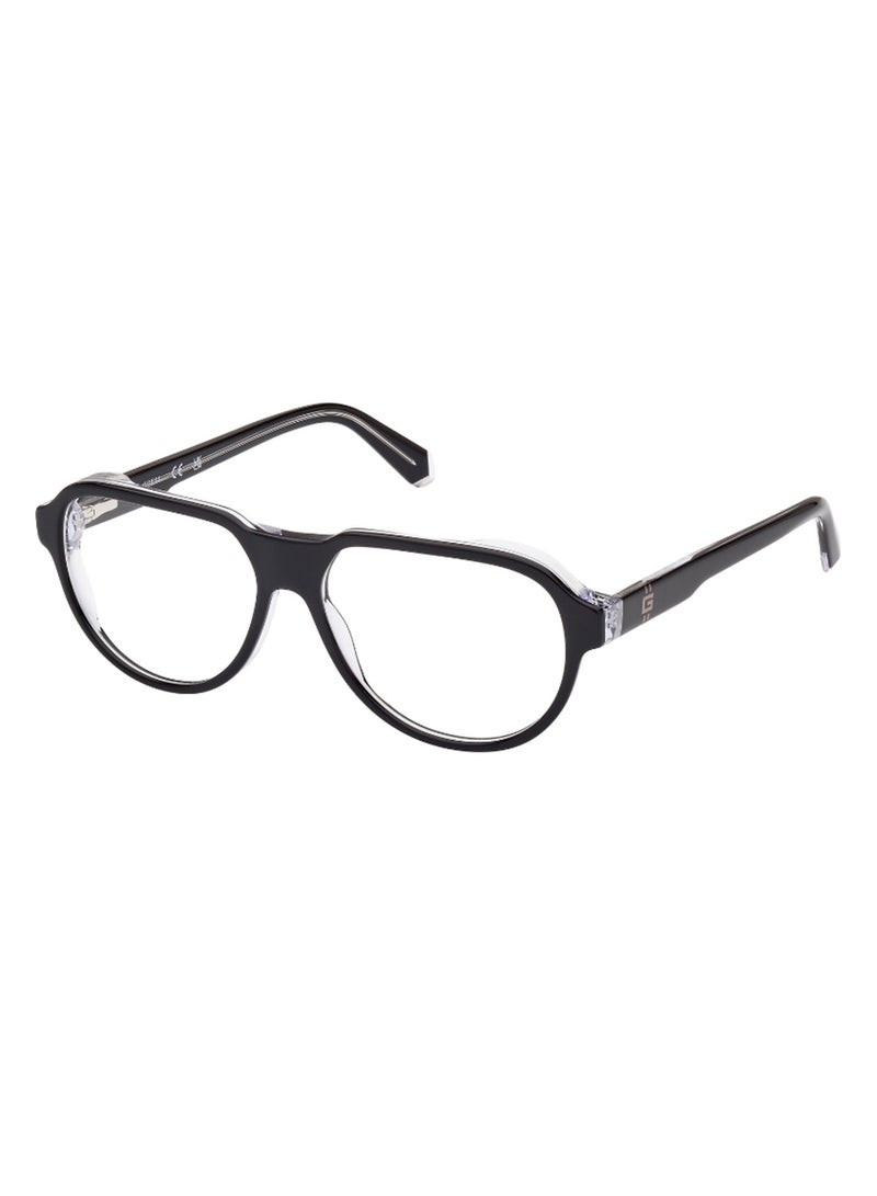 GUESS Men's Pilot Shape Eyeglass Frames - GU5009000556 - Lens Size: 56 Mm - Black - Image 1