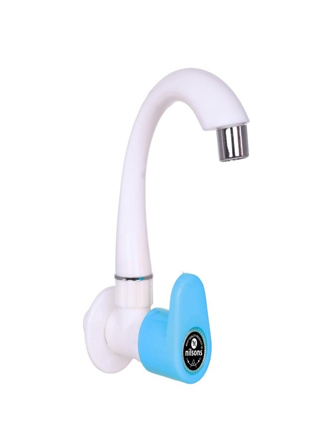 Nilsons Royal Blue Sink Cock Tap | Plastic Wall Mounted Water Tap for Kitchen, Wash Basin, Bathroom | Leakproof | Rust-Free | Unbreakable Body | ½ Inch Pipe Fit | Modern Lever Handle - Image 1