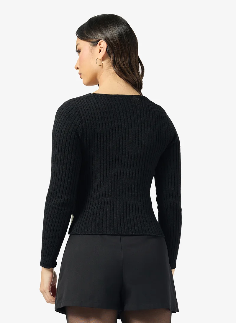 Ginger Slim Fit Cardigan with Contrast Trim