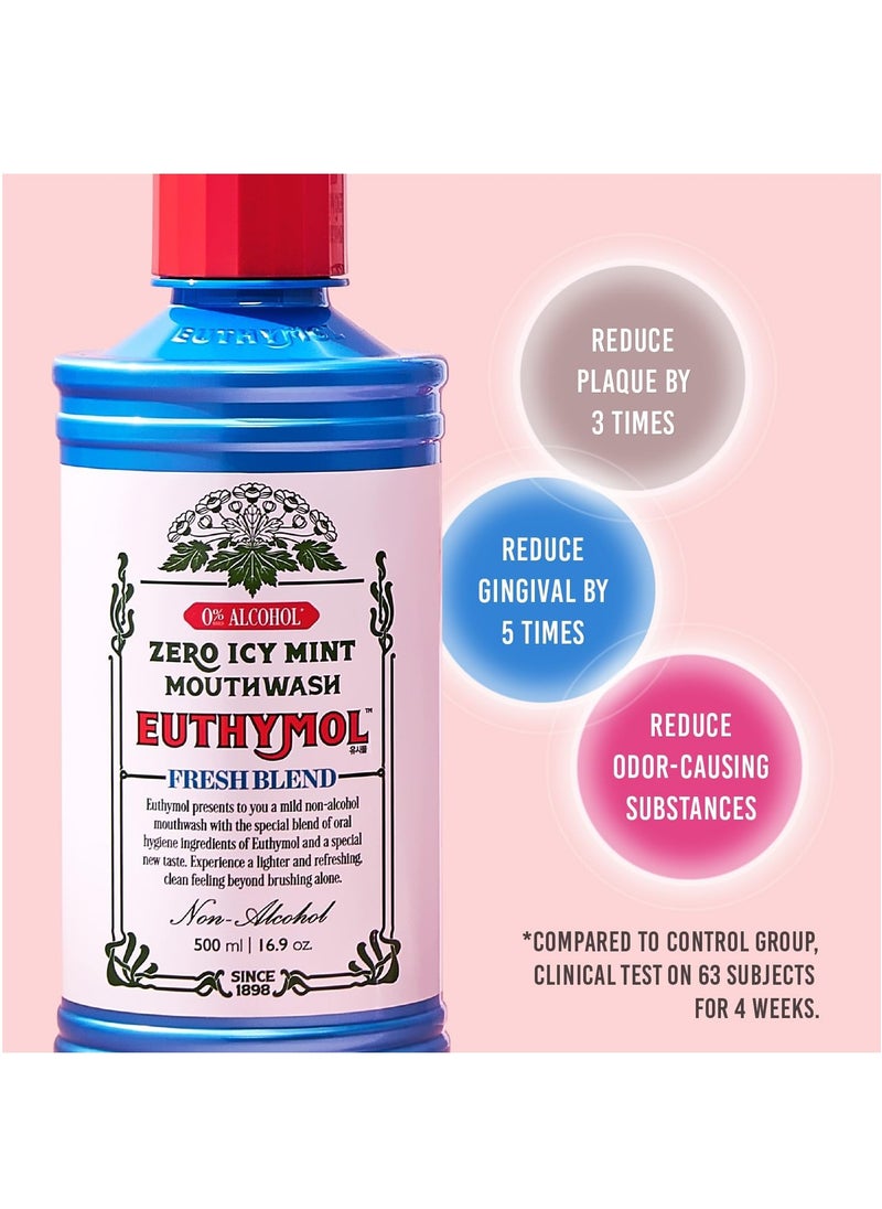 Euthymol Euthymol Mouthwash Original 500ml, Fluoride Free Alcohol-Free, Distinctive Strong Taste Flavour, Reduce Plaque Gingival Clean Healthy Teeth Gums, Freshens Breath Refreshing Daily Oral Dental Care  - Image 4