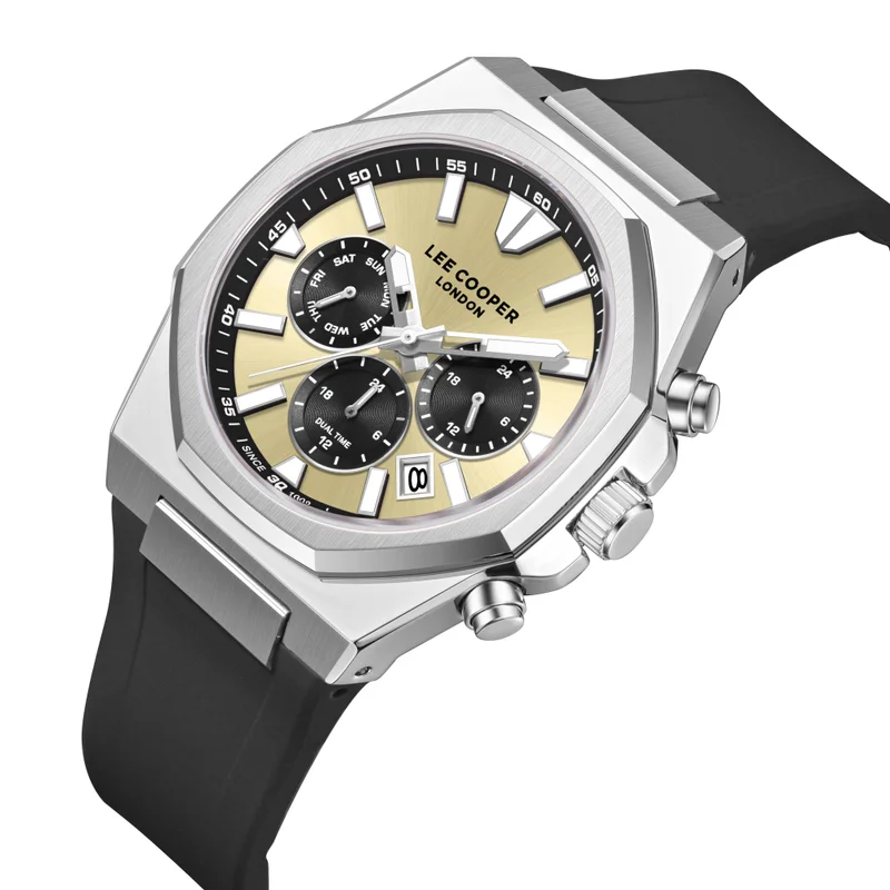 لي كوبر Men's Silicone Multi Function Watch LC08313.311 - 45,1X51,5 mm