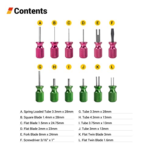 EWK 12 Pcs Universal Automotive Wire Electrical Terminal Release Connector Removal Tool Kit - Image 2