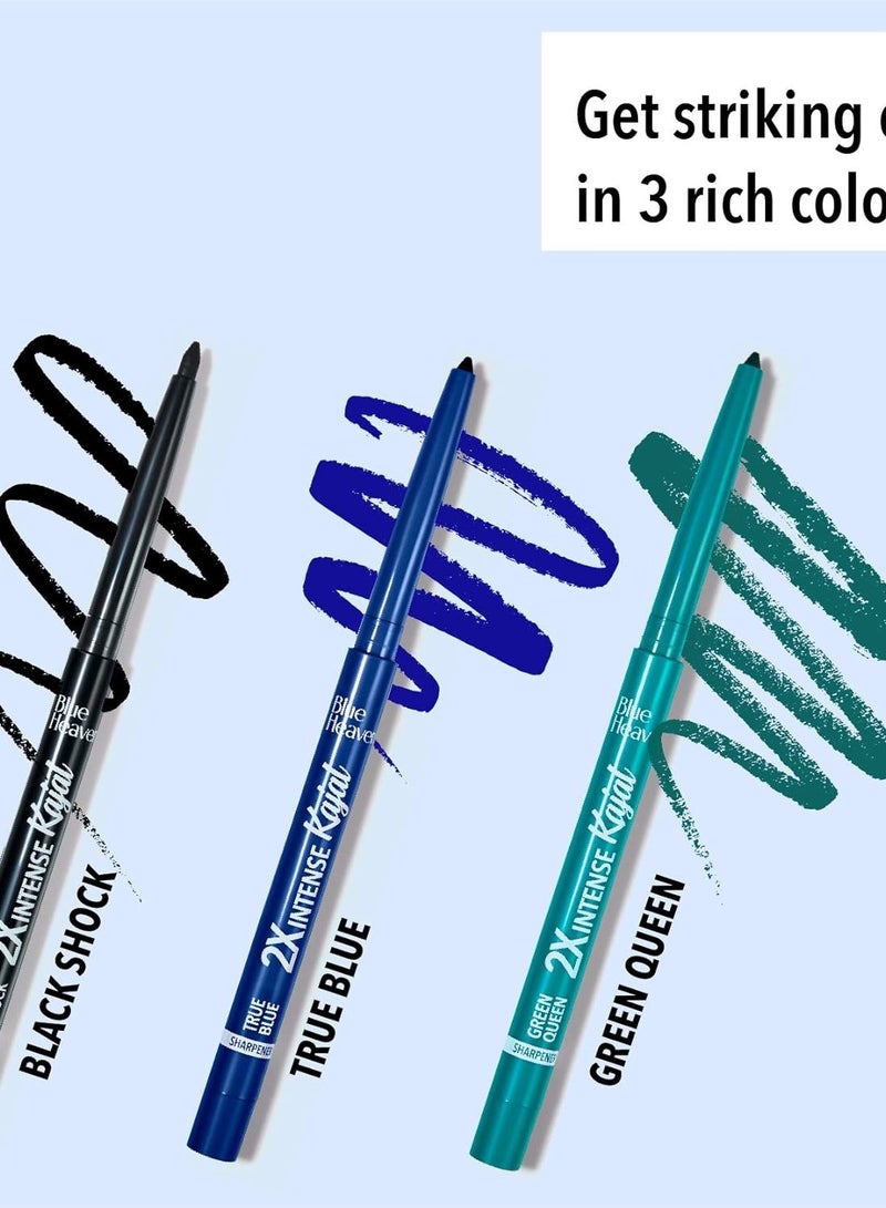 بلو هيفن قلم كحل أزرق شديد 2x - أزرق حقيقي، لمسة نهائية مطفية، مقاوم للماء ولا يلطخ، 0.30 جم - Image 4