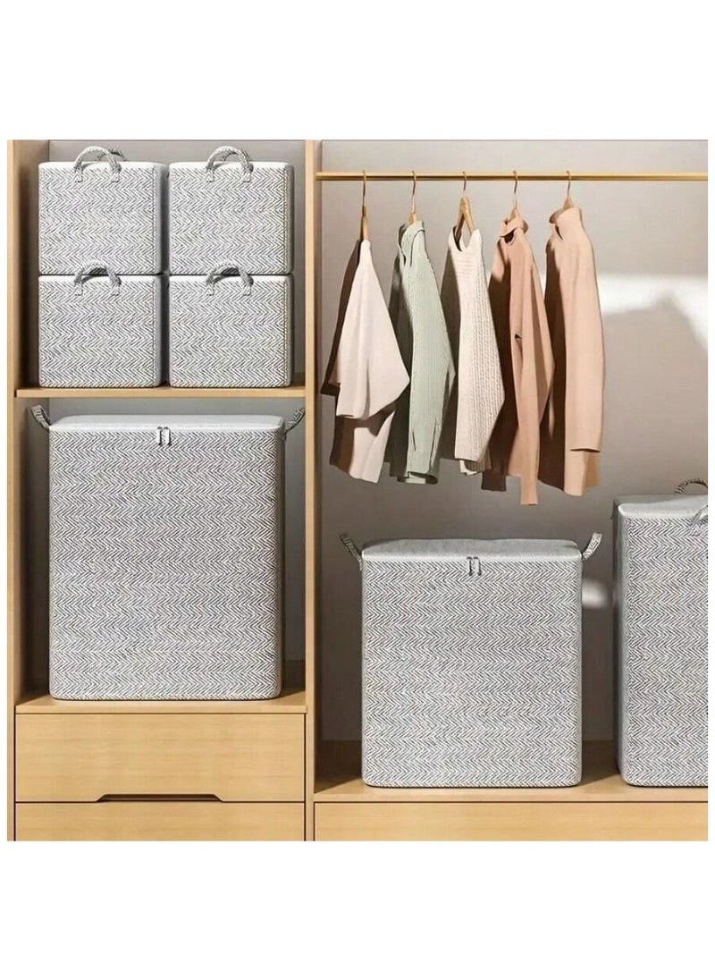 Shein Thickened Home Storage Basket Large Capacity Covered Storage Basket for Clothes, Furnishings, Transport, Living Room, Bedroom  - Image 3