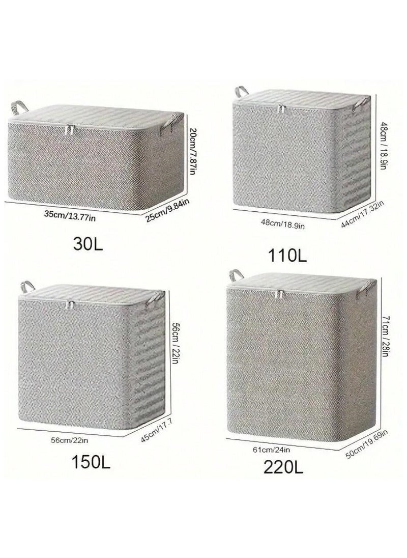 Shein Thickened Home Storage Basket Large Capacity Covered Storage Basket for Clothes, Furnishings, Transport, Living Room, Bedroom  - Image 5