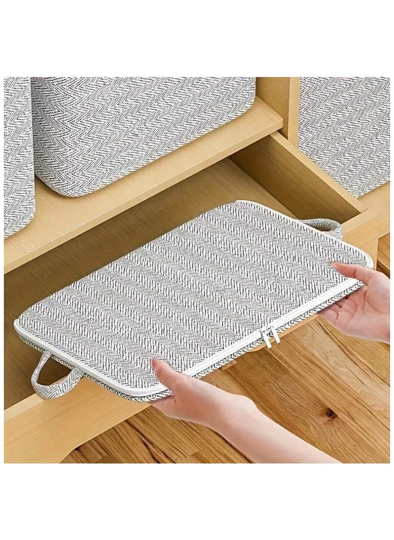 Shein Thickened Home Storage Basket Large Capacity Covered Storage Basket for Clothes, Furnishings, Transport, Living Room, Bedroom  - Image 4