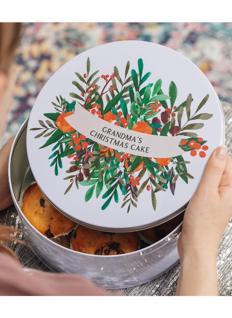 Set of Metal Cake Chocolate Biscuit Food Storage Box Round Boxes Different Sizes Easy to Carry and Store Stackable Biscuit Food Storage Boxes (BOUNTY)
