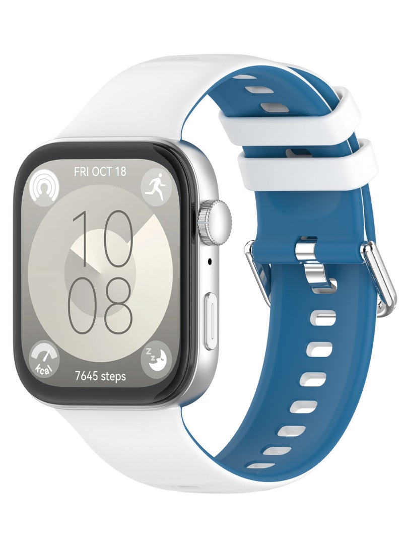 HW 2PCS Suitable For Huawei Watchfit3 Strap Silicone Double-Sided Contrasting Huawei Fit3 Two-Color Strap  - Image 3