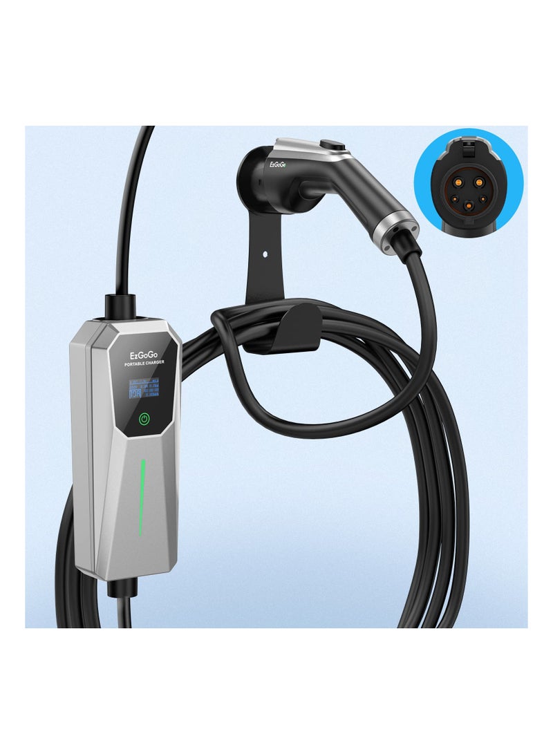 Zikra EV Charger Holder Wall-Mount EV Charger Electric Vehicle Charger Nozzle Holster Dock and J-Hook Combination for J1772 Connector lectric Vehicle EV Charger Holder - Image 3