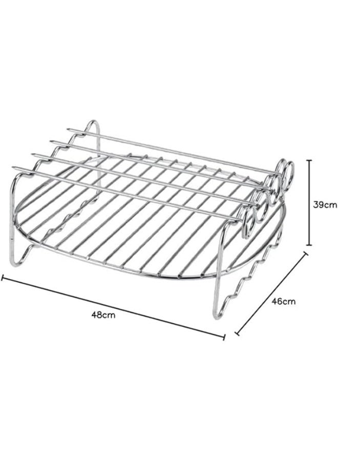 Stainless Steel Air Fryer Rack – Square Double Layer Cooling & Roasting Rack for Oven and Multi-Purpose Cooking - Image 3