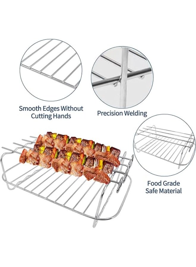 Stainless Steel Air Fryer Rack – Square Double Layer Cooling & Roasting Rack for Oven and Multi-Purpose Cooking - Image 1