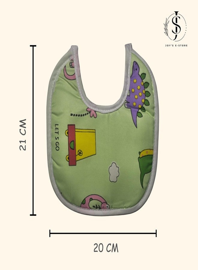JOY'S E-STORE Assorted Baby Bibs for 0?24 Months ? Set of 6 Soft Cotton Waterproof Feeding Bibs for Newborns, Infants & Toddlers ? Reusable, Washable & Absorbent ? Multicolor Designs - 1006 Combo P3 - Image 4