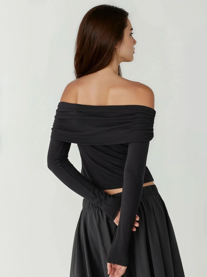 HICCUP Off Shoulder Draped Blouse