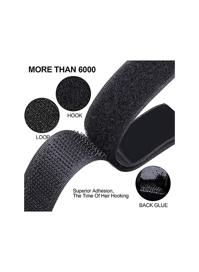 PROMASS promass Adhesive Hook and Loop Tape, 8 m Extra Strong Double-Sided Sticky Tape, Self-Adhesive Sticky Back Fastening Tape, 20 mm Wide,Black  - Image 5