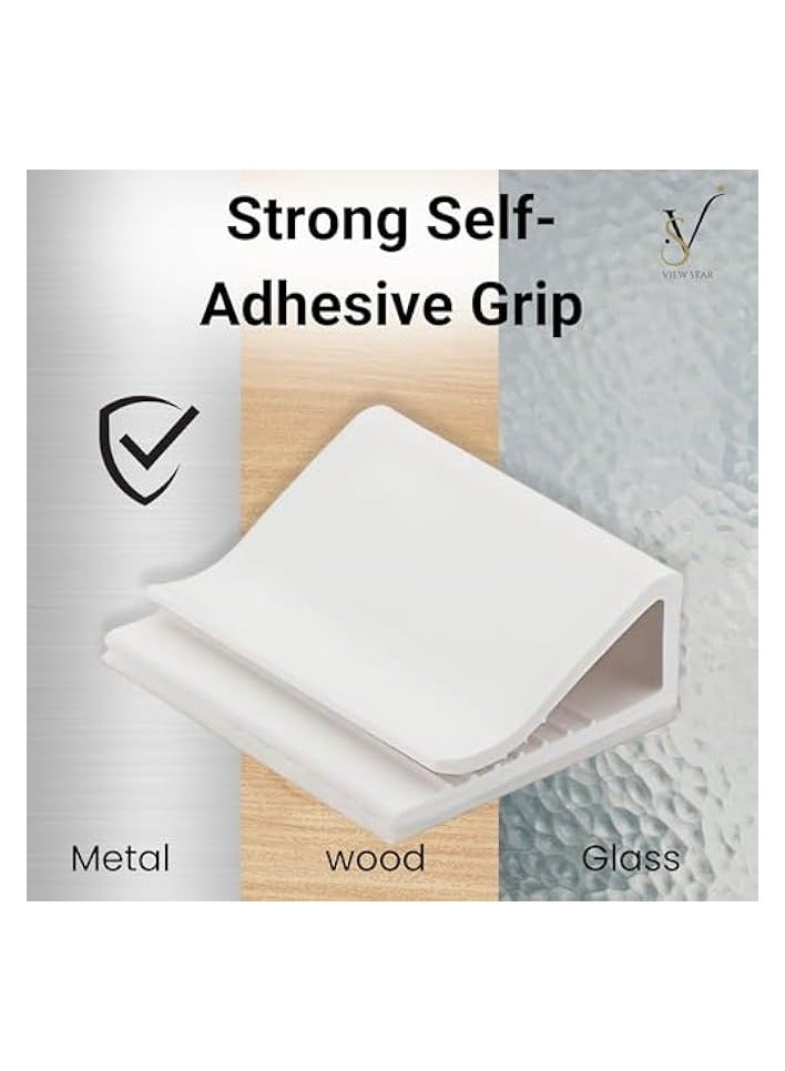 erorex 50 Pc's Cable Management Clips, Self Adhesive Wire Organizer for Desk, Home, and Office Use, Durable Cord Holder for Charging Cables, LED Light, Tangle-Free Solution - Image 4