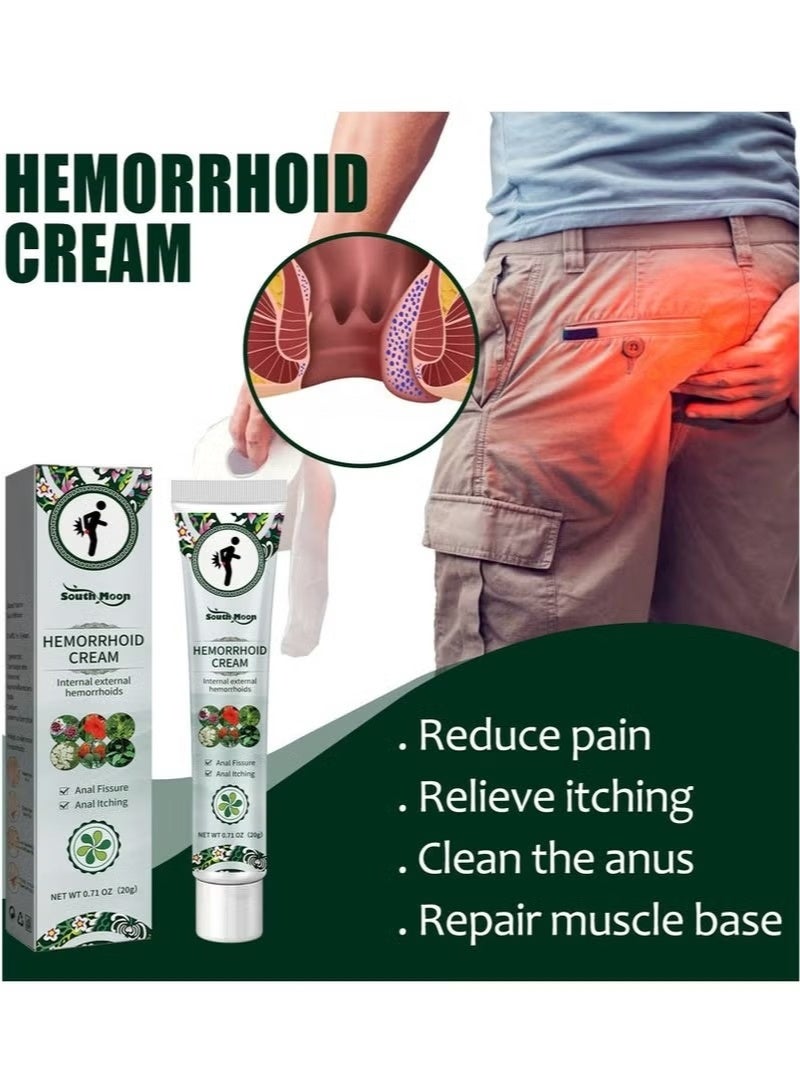 ساوث مون Hemorrhoid Treatment All Natural Fast Relief Herbal Hemorrhoid Cream Healing Formula - Image 4