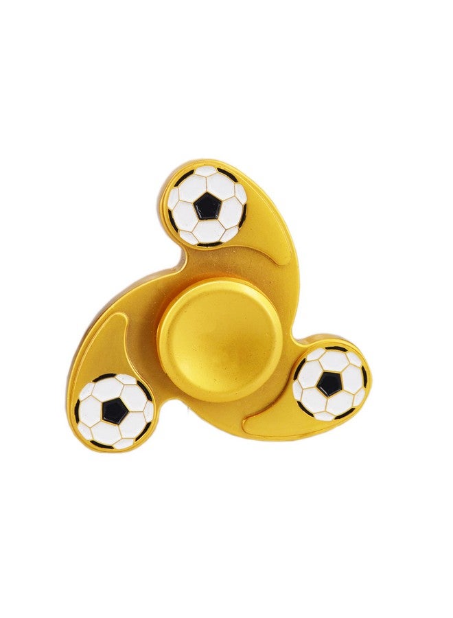 Premsons Premsons® Hand Spinner Desk Toy - High Speed Smooth Finger Spin Sensory Fidget Stress Relief Game Play for Kids & Adults - Birthday Party Gift - Metal - Gold Football - Image 1