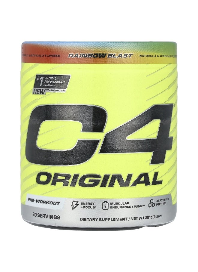 C4  Cellucor C4 / Cellucor, C4 Original, Pre-Workout, Rainbow Blast, 9.2 oz (261 g)  - Image 1