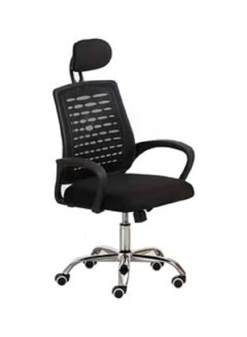 Backrest Function Office Chair With Leg Black/Silver 55x36x105cm - Image 1