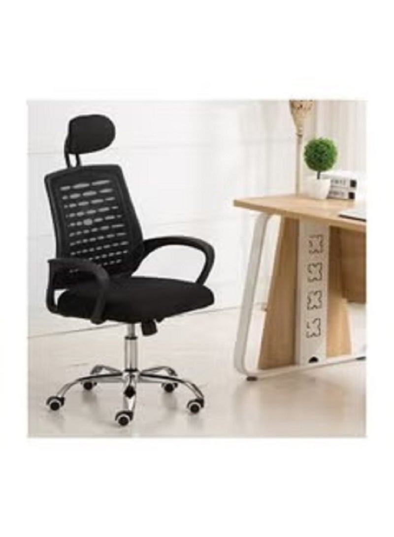 Backrest Function Office Chair With Leg Black/Silver 55x36x105cm - Image 2