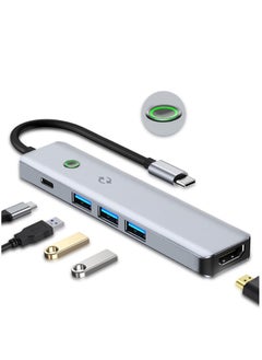 KASTWAVE One Click Screen Projection/One Click Screen Rest MF Docking Station, Great for Kids with Laptops for School, 4K HDMI HUB USB Splitter 5 in 1 100W PD for MacBook/Pad Pro/Laptop/Phones  - Image 1