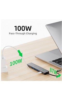 KASTWAVE One Click Screen Projection/One Click Screen Rest MF Docking Station, Great for Kids with Laptops for School, 4K HDMI HUB USB Splitter 5 in 1 100W PD for MacBook/Pad Pro/Laptop/Phones  - Image 3