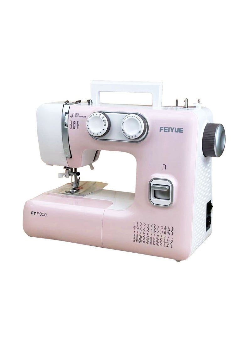 FEIYUE - Feiyue 24 Stitch household sewing machine FY e300 Pink with servo motor - Image 1