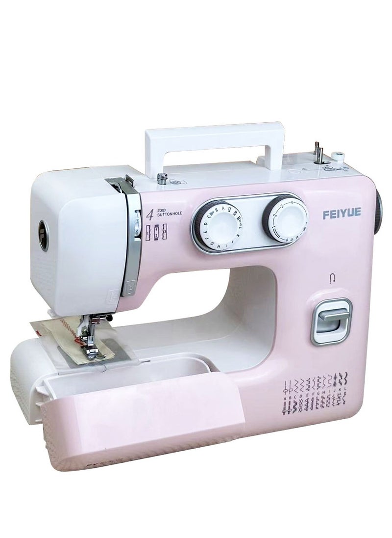FEIYUE - Feiyue 24 Stitch household sewing machine FY e300 Pink with servo motor - Image 1