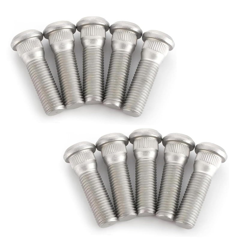 lekiliky 10PCS Wheel Studs M12x15 49 mm Long Vehicle Steel Tire Studs Wheel Lug Stud Car Accessories for OEM610266 9094202049 Compatible with Chevy Lexus Scion Pontiac Silver - Image 3