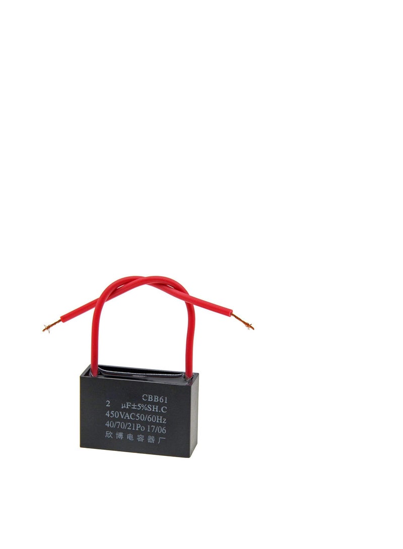 Capacitor 2UF Square Black 