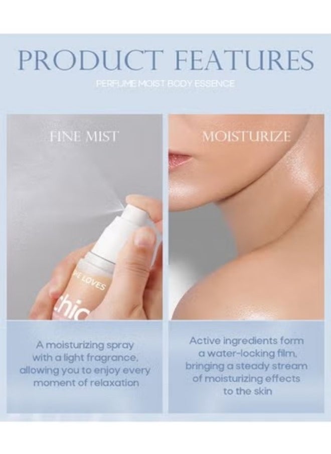 شيلافز - chic perfume ترطيب الجسم جوهر 50 مل ، الملحق التغذية والرطوبة ، والحفاظ على البشرة رطبة خالية من الزيت ، رائحة خفيفة ، يتيح لك التمتع بكل لحظة من الاسترخاء - Image 1