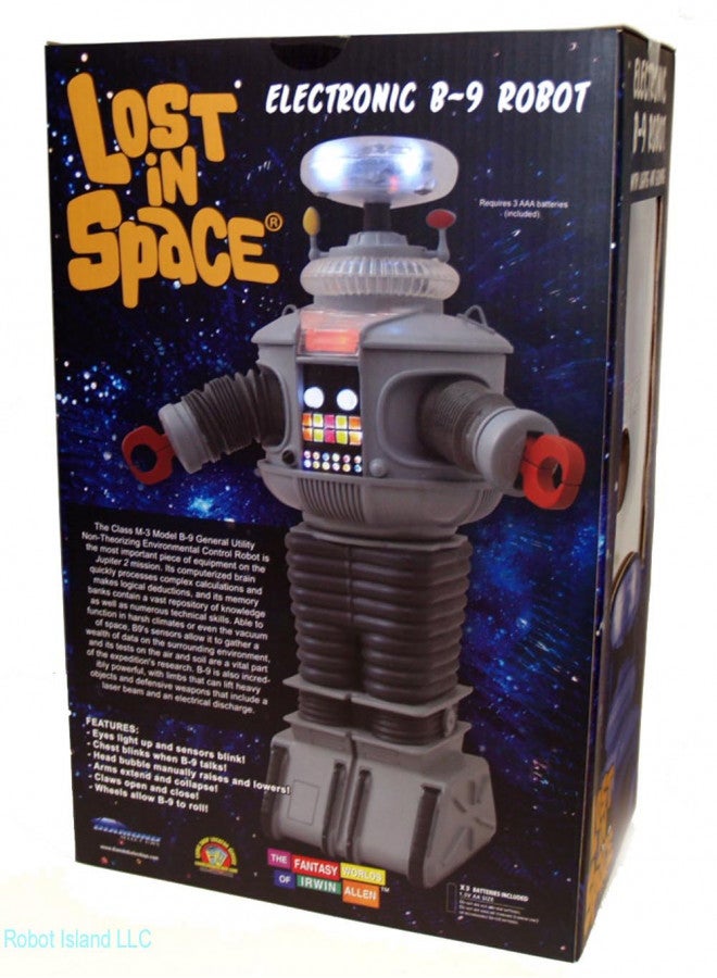 DIAMOND SELECT TOYS لعبة دايموند سيلكت: روبوت B9 الإلكتروني من مسلسل لوس في الفضاء، بأضواء وأصوات، متعدد الألوان، 10 بوصات، (AUG142281) - Image 3