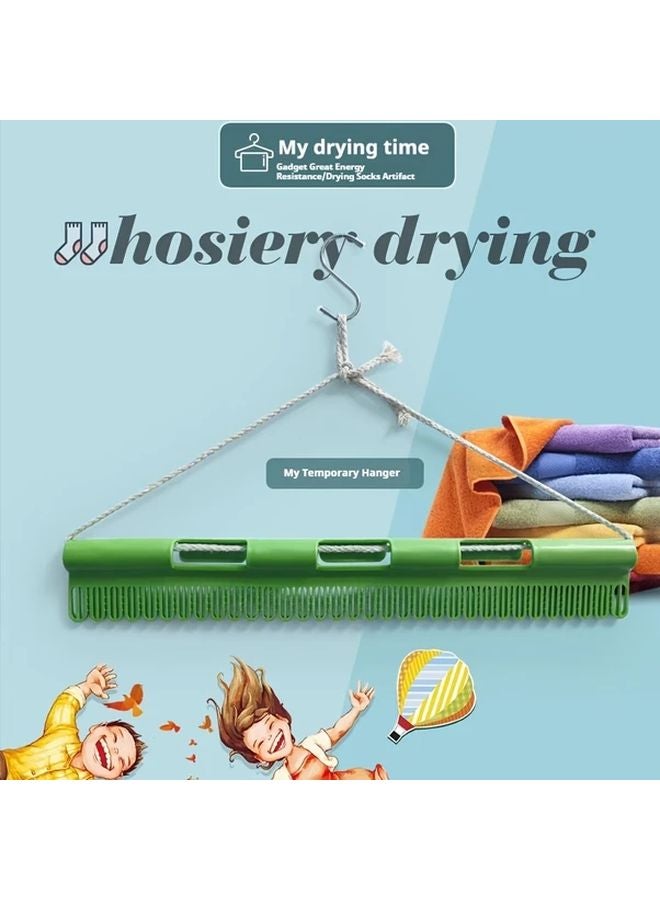 2pcs Black Windproof Sock Clips Space Saving Plastic Hanger For Drying Laundry - Image 5